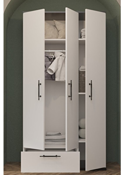 Still Genç Çocuk Odası Takımı Karyola+Başlık&gardırop&çalışma Masası - Beyaz Mermer Desen indirimleri