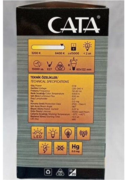 Şarjlı LED Ampül Ceta CT-4229 (10 Adet)