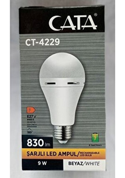 Şarjlı LED Ampül Ceta CT-4229 (10 Adet)