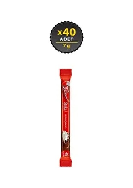 Çikolata Sticks Sütlü Çikolata 7 gr x 40 Adet