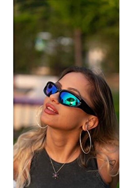 UV400 Korumalı Siyah Çerçeve Mavi Aynalı Cam Snowboard/kayak Gözlüğü modelleri