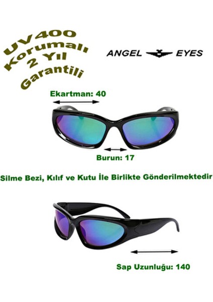 UV400 Korumalı Siyah Çerçeve Mavi Aynalı Cam Snowboard/kayak Gözlüğü