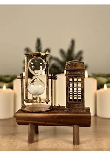 Kum Saatli Masa Şık Üstü Biblo Ofis