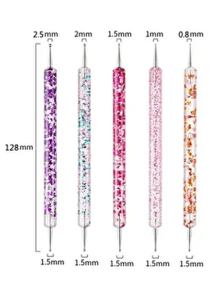 5'li Nail Art Kalemi Tırnak Süsleme Dot Seti 5 Adet fiyatları