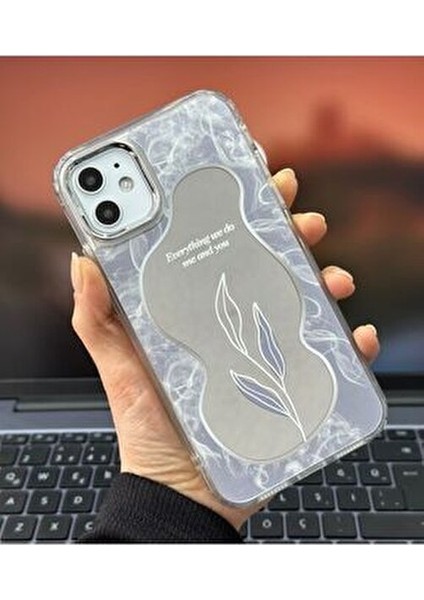 Iphone 11 Uyumlu Aynalı Tasarım Darbe Önleyici Silikon Kılıf