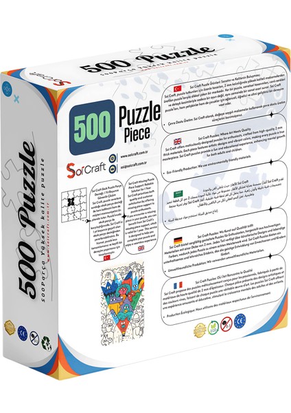 500 Parça Puzzle Neşeli Karakterlerin Dünyası fiyatları