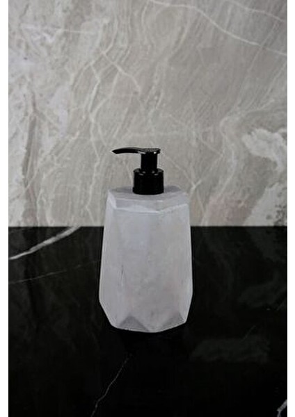 6 Parça Mermer Desenli Beton Banyo Seti Katı Sıvı Sabunluk Diş Fırçalığı Havluluk Tütsülük Tepsi modelleri