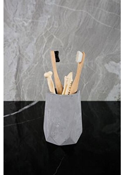 6 Parça Mermer Desenli Beton Banyo Seti Katı Sıvı Sabunluk Diş Fırçalığı Havluluk Tütsülük Tepsi fırsatları