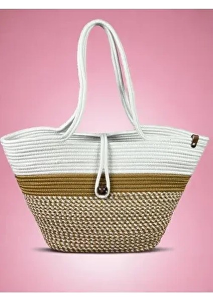 Havana Boncuklu Doğaya Saygılı Hasır Jüt Plaj Çantası - Tarzınıza ve Dünyaya Katkıda Bulunun!