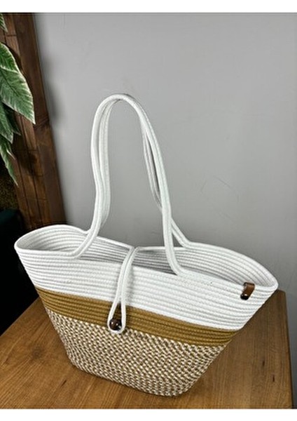 Havana Boncuklu Doğaya Saygılı Hasır Jüt Plaj Çantası - Tarzınıza ve Dünyaya Katkıda Bulunun! fırsatları