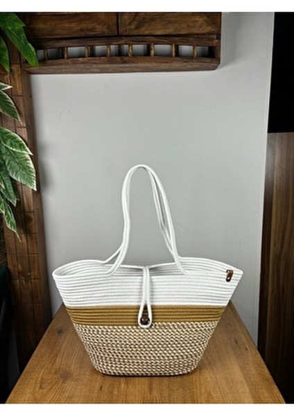Havana Boncuklu Doğaya Saygılı Hasır Jüt Plaj Çantası - Tarzınıza ve Dünyaya Katkıda Bulunun!