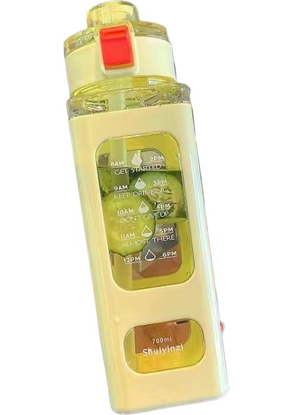 Yeni Açık Spor Kare Basit Öğrenci Taşınabilir Pipet Su Bardağı (Yurt Dışından)