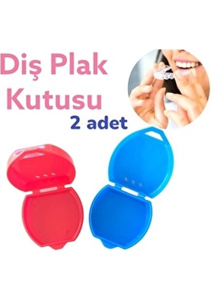 Gece Plağı Saklama Kutusu 2 Adet Diş Plak Kabı