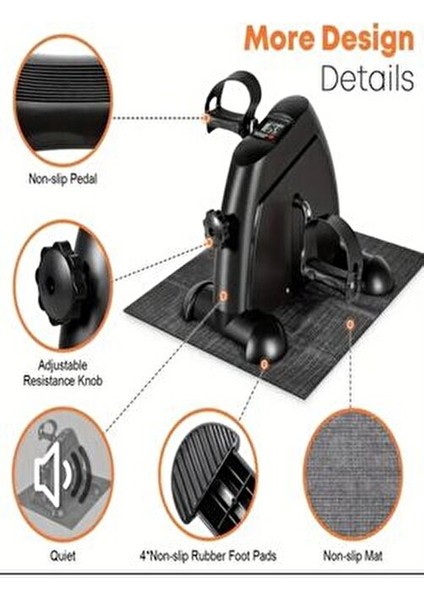 Kondisyon Bisikleti Mini El ve Ayak 120 kg Taşıma Kapasitesi Manuel Ayarlanabilir Direnç fırsatları