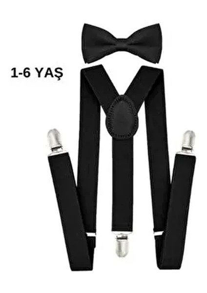 Bloom Store Kırmızı 1-6 Yaş Pantolon Askı Papyon Seti