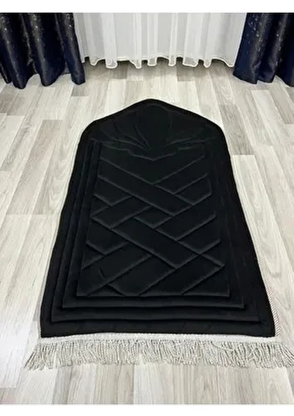 Lüks Ortopedik Diz Ağrıtmayan Süngerli Hediyelik Çeyizlik Burgu Saçaklı Çantalı Seccade