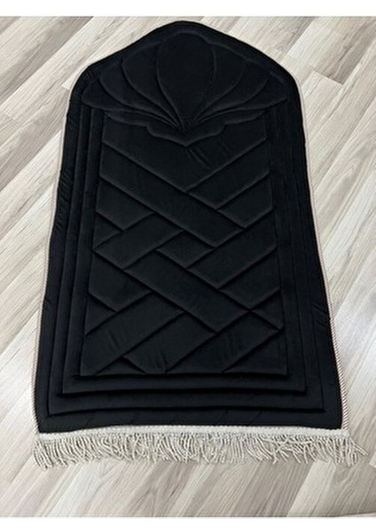 Lüks Ortopedik Diz Ağrıtmayan Süngerli Hediyelik Çeyizlik Burgu Saçaklı Çantalı Seccade