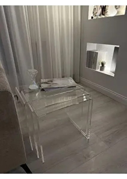 Pleksi Akrilik Zigon Sehpa