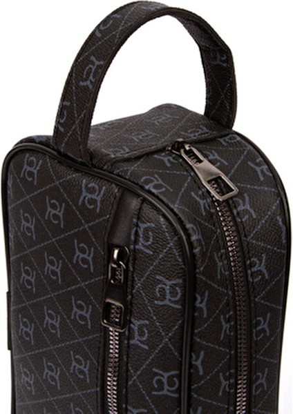 Desenli Portföy Seyahat El Çantası ve Mekanizmalı Cüzdan Set