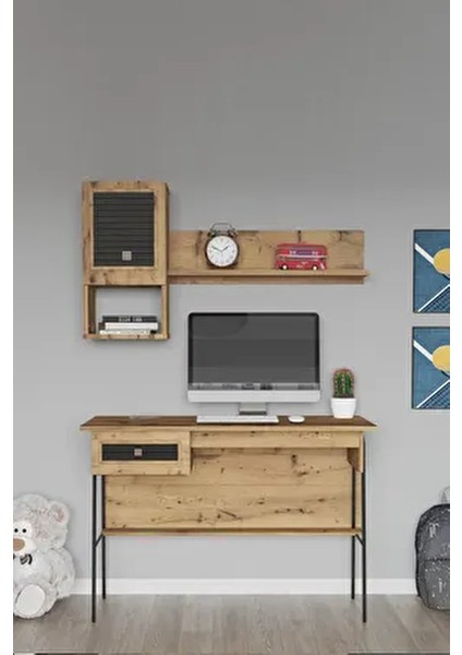 Arya Genç Çocuk Odası Takımı Karyola+Başlık&gardırop&çalışma Masası&duvar Rafı - Atlantik Çam fırsatları