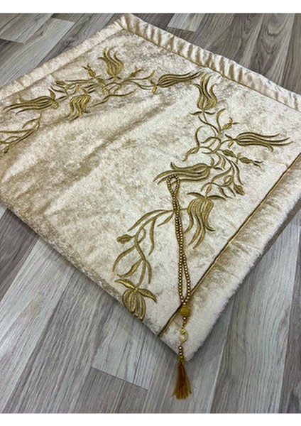 Sırma Işleme Seccade Tesbihli Gelin Damat Bohçası Hediyelik Çeyizlik