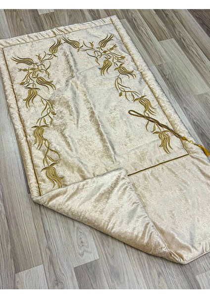 Sırma Işleme Seccade Tesbihli Gelin Damat Bohçası Hediyelik Çeyizlik