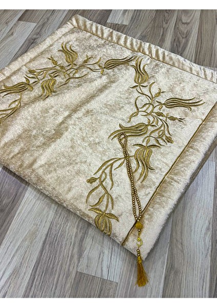 Sırma Işleme Seccade Tesbihli Gelin Damat Bohçası Hediyelik Çeyizlik