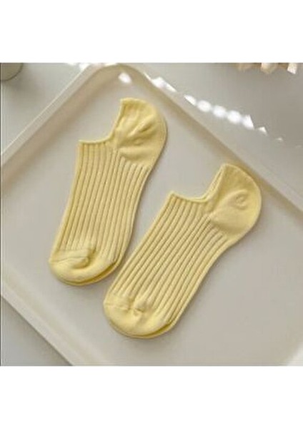 Kadın Patik Çorap 7'li Derbili – Renkli Pamuklu, Kaymaz ve Spor Ayakkabıya Uygun