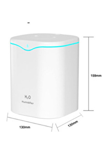 Büyük Boy Ultrasonik Hava Nemlendirici Buhar Makinası Bebek Çocuk Odaları Için Humidifer 7 Renk Rgb