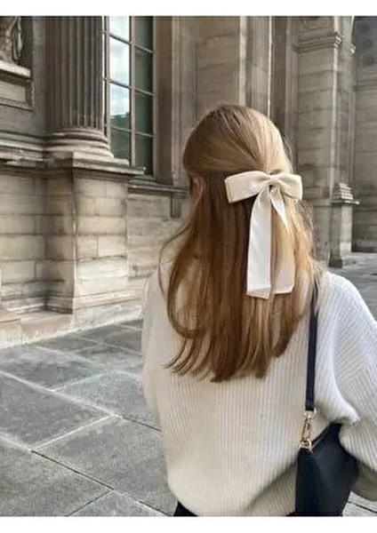 Kadın Saten Kurdele Fiyonk Otomatik Toka