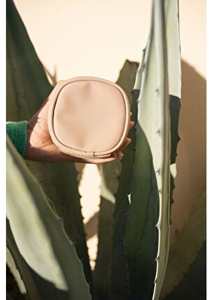 Mini Makyaj Çantası Suni Deri Organizer Özellikli - Kozmetik Çantası