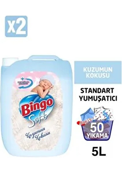 Soft Kuzumun Kokusu Çamaşır Yumuşatıcısı 5 Lt x 2 Adet