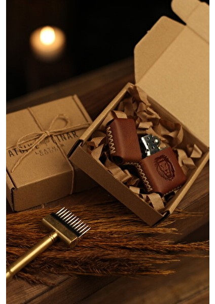 Deri Kılıflı Zippo Çakmak