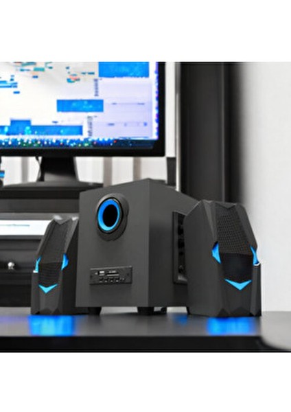 HT109BT 2.1 Ses Sistemi Aux - Micro Sd - Bluetooth - USB 2+1 Hoparlör