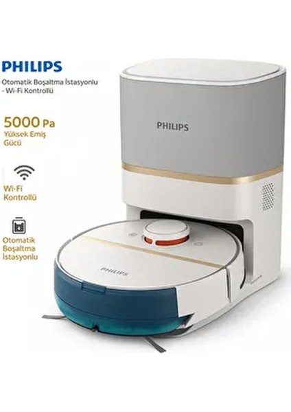 Anti Alerjik Özellikli 5000 Pa 66DB Islak Kuru Istasyonlu Robot Süpürge - Yeni Nesil Teknoloji