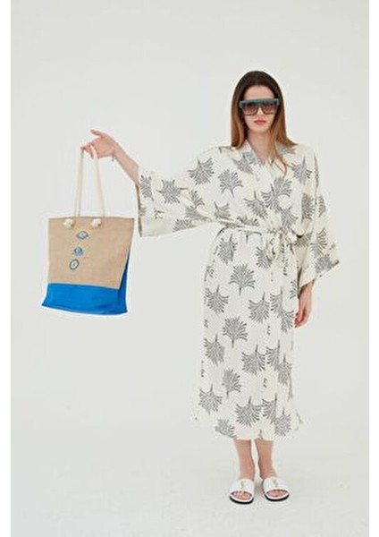 Rosso Collinakadın Plaj Çantası Çok Renkli Fermuarlı Jüt Kumaş Yeni Sezon Nakışlı Model fiyatları