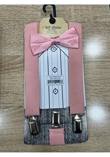 Papyon ve Askı Takımı Dokuma Malzeme ile Pembe Renk