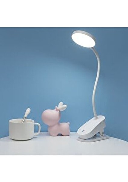 Şarjlı 24 LED Çalışma Okuma Işığı Kademeli Masa Lambası Ayarlanabilir Renk Tonu ve Parlaklık indirimleri