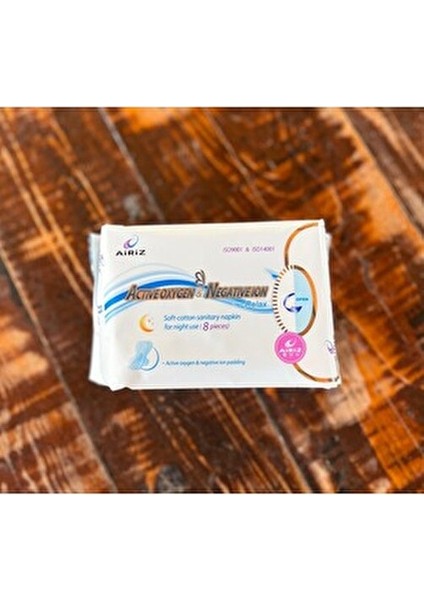 Tiens Airiz Hijyenik Ped Gece 6 Paket 8 Adet Yumuşak Pamuklu Aktif Oksijenli ve Negatif İyonlu modelleri