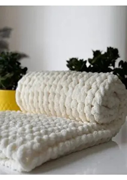 El Örgü Puffy Bebek Battaniye 90X90 cm