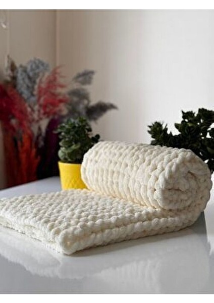 El Örgü Puffy Bebek Battaniye 90X90 cm modelleri