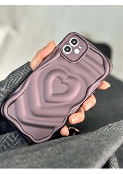 Apple Iphone 11 Uyumlu 3D Mat Kabartma Kalp Desenli Darbe Önleyici Kamera Korumalı Silikon Kılıf fırsatları