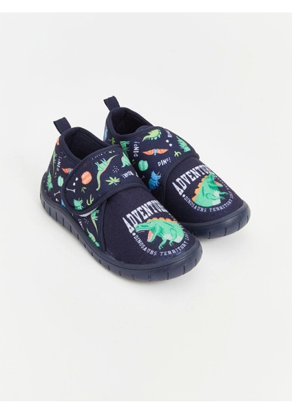 Lcw Steps Lacivert Dinozor Baskılı Erkek Çocuk Panduf
