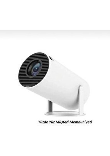 HY300 Beyaz Ultrahd Projeksiyon Android 12 200 Lümen Işık Gücü Wifi Bluetooth Ekran Yansıtma modelleri