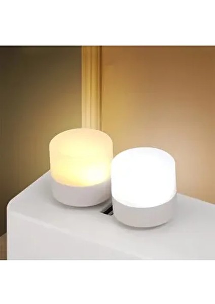 USB LED Mini Beyaz Işık Lamba Gece Aydınlatma Gece Lambası Kitap Okuma Işığı