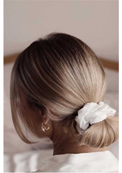 Kadın 3 ' Lü Saten Saç Lastik Toka Seti modelleri