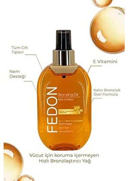 Bronzlaştırıcı Güneş Yağı Vegan E Vitamini Kakao Içerikli Bronzing Sun Oil 200 ml fırsatları