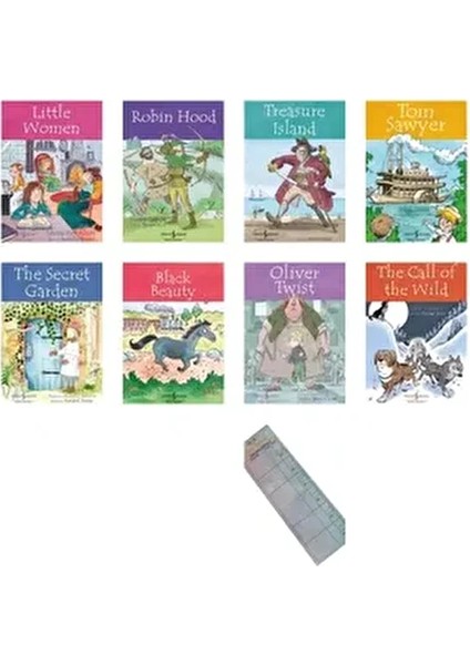Türkiye İş Bankası Kültür Yayınları 8-13 Yaş İngilizce Çocuk Klasikleri Hikaye Seti 16LI Okuma Takip Ayracı fiyatları
