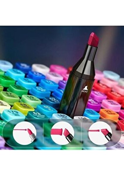 24 Parça Çift Taraflı Profesyonel Marker Boya Kalem Seti fiyatları