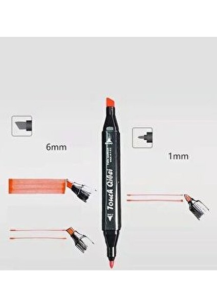 24 Parça Çift Taraflı Profesyonel Marker Boya Kalem Seti modelleri